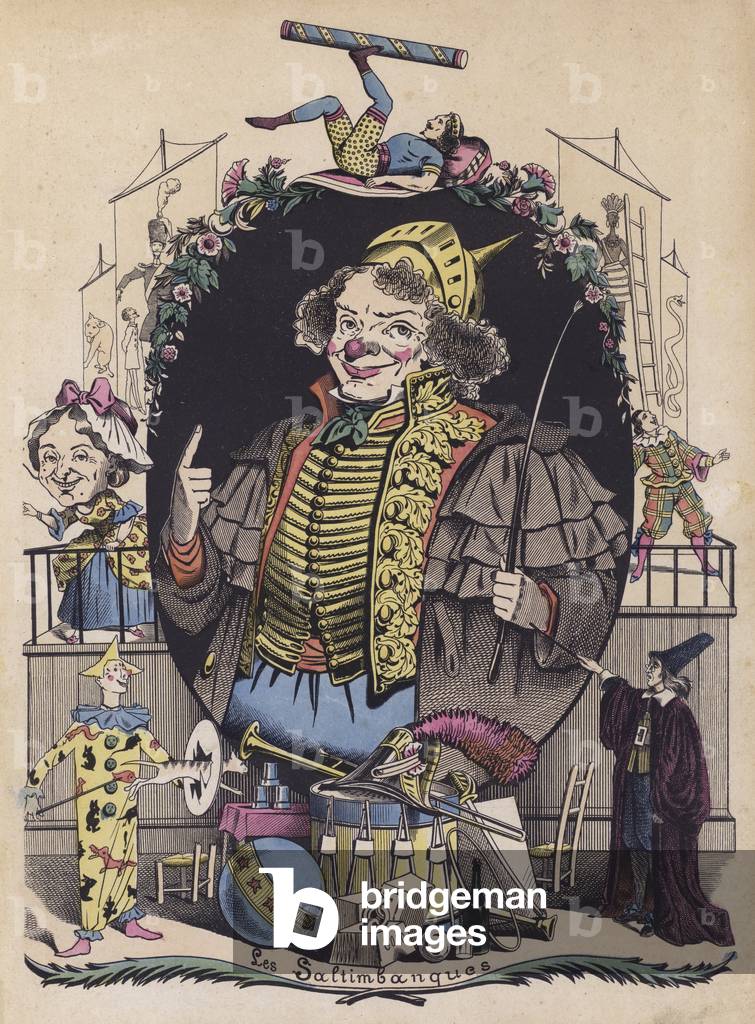 Acrobats  (Epinal print) by French Artist