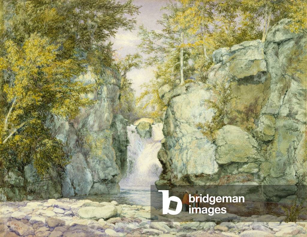 Fawn 's Leap, Catskill Montagne, 1867 (w/c su carta)