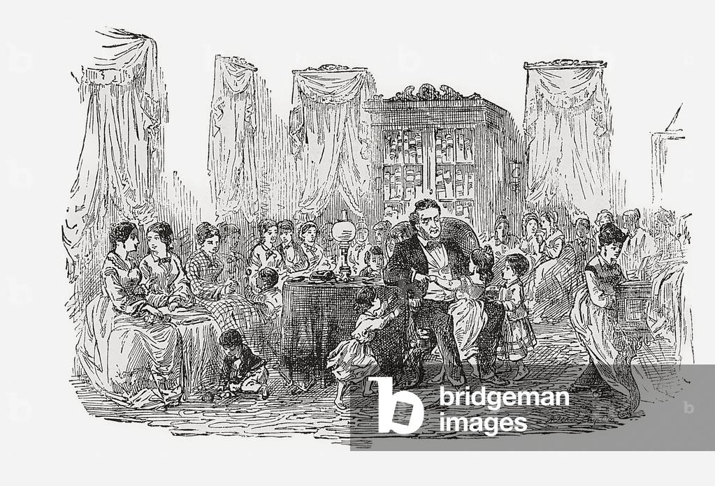 Image of Print depicting Brigham Young at Home 1872 by Henry Louis Stephens