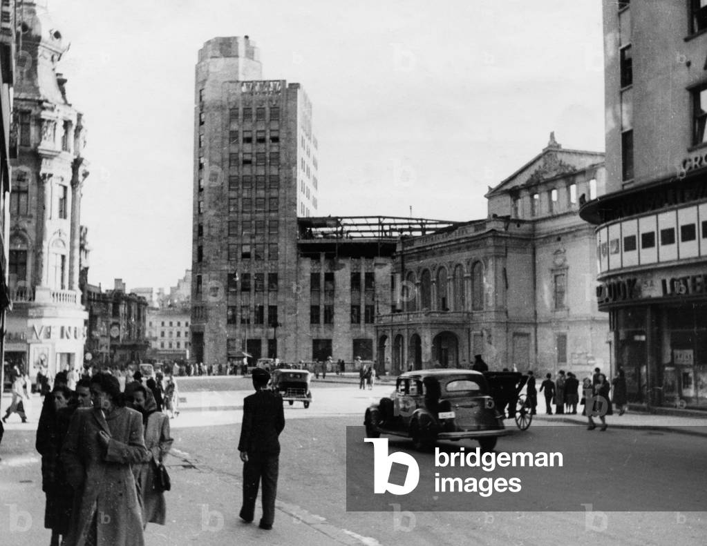 Victory Boulevard, Bucarest, Romania, Calea Victoriei Boulevard, 1950.