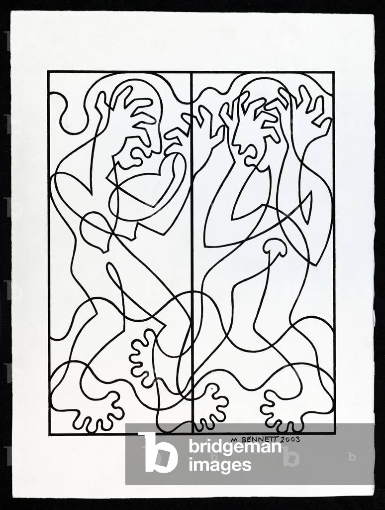 Immagine di Disegno "Senza titolo (disegno)" di Manuel Bennett, b/w