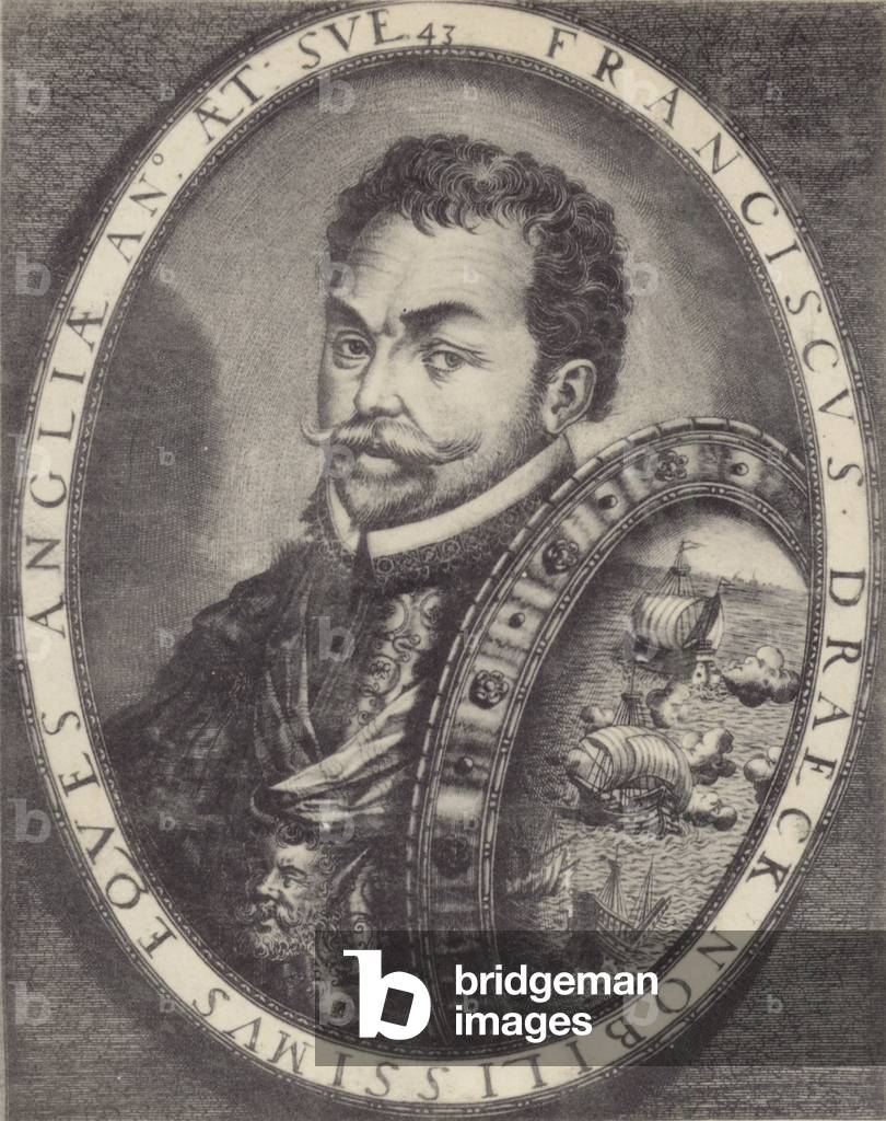 Immagine di Stampa "Signore Francis Drake (1540-1596)" di English School