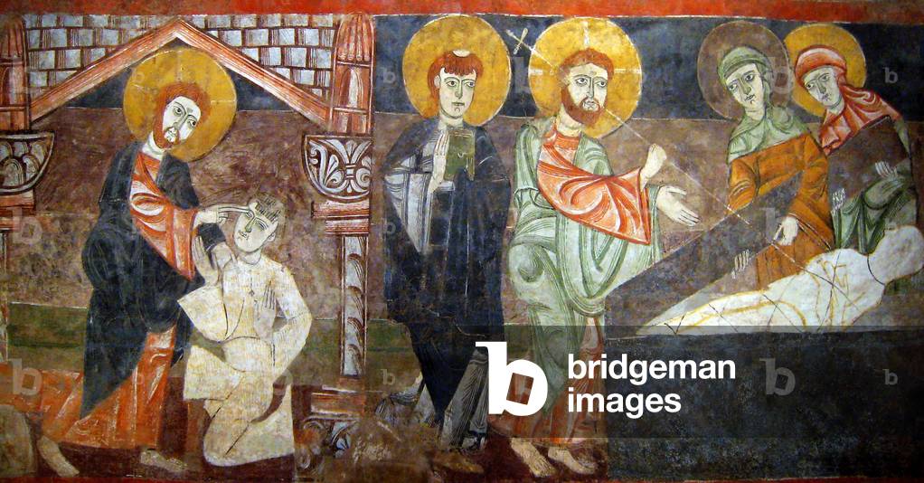 Image of Fresco depicting Spain: 'The Healing of the Blind Man and the Raising of Lazarus' 1101