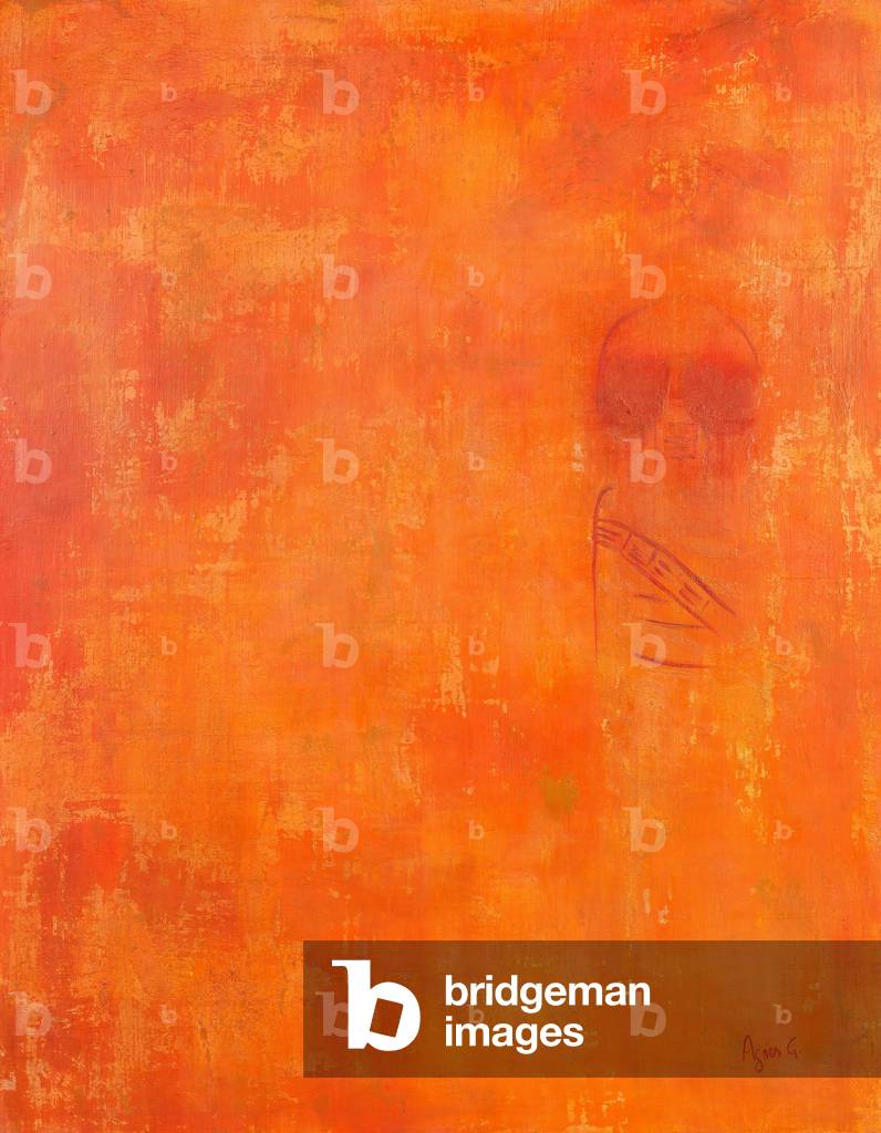 Totem, 2018 (tecnica mista con sabbia e olio su tela)