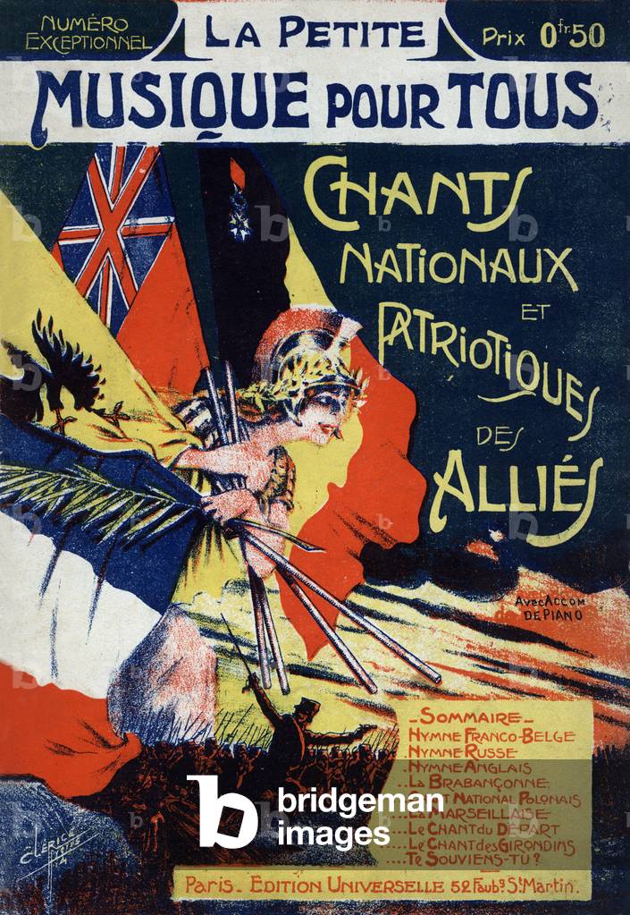 Notencover La petite Musique pour tous Chants Nationals et Patrotiques des allies