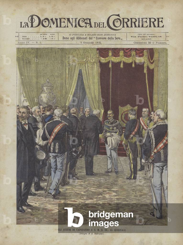 "Neujahrswünsche S M Il Re" von Achille Beltrame