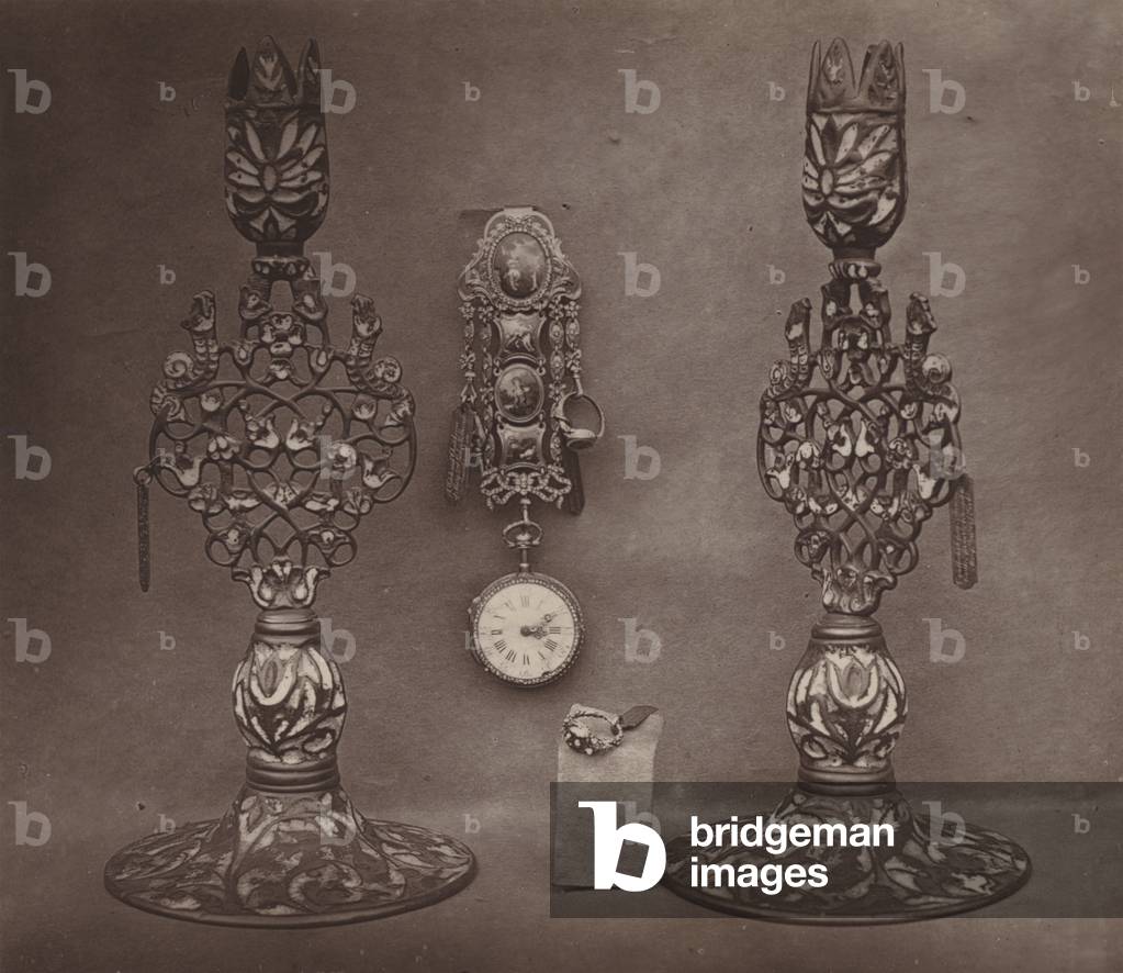 Holland House, London: Enamelled Candlesticks, once the Property of Mary Queen of Scots, Gold Watch and Ring o