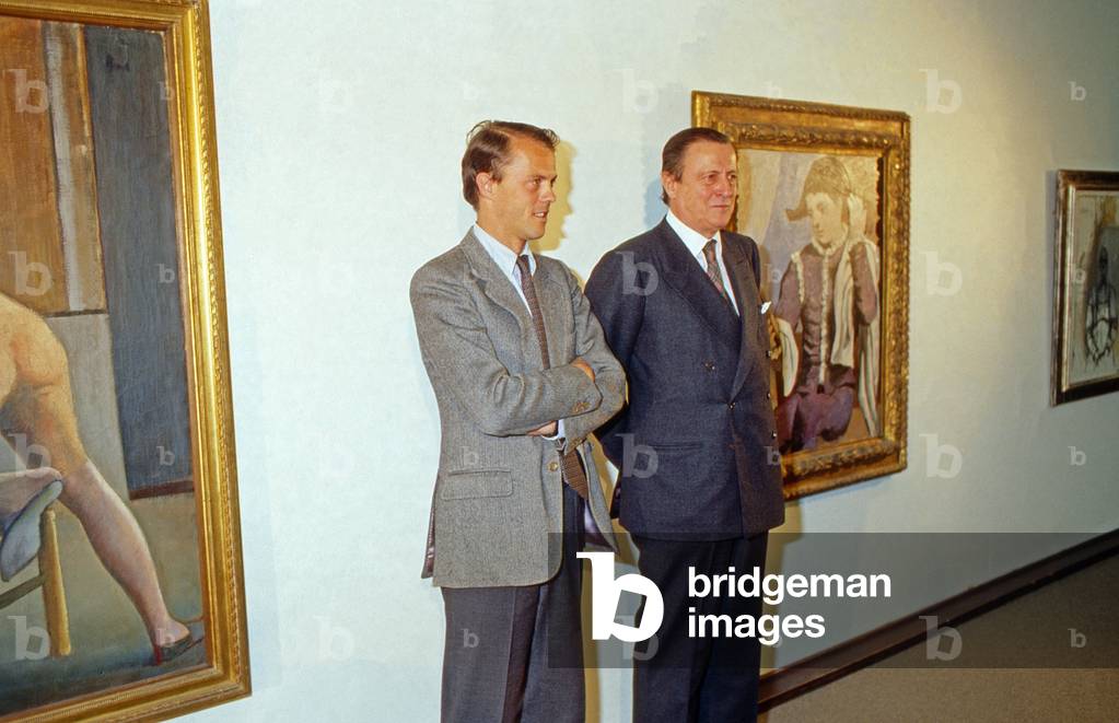 Heinrich Baron Thyssen Bornemisza (left) with his father Hans