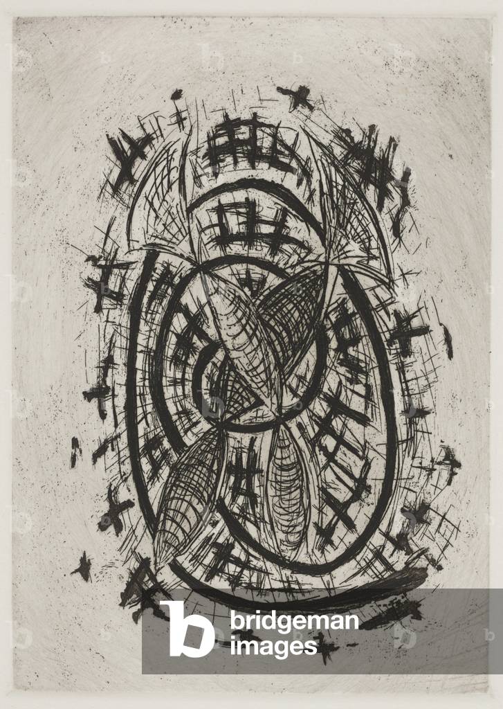 Bild von Gravur "Melville", 1983-85 von Bill Jensen, b/w