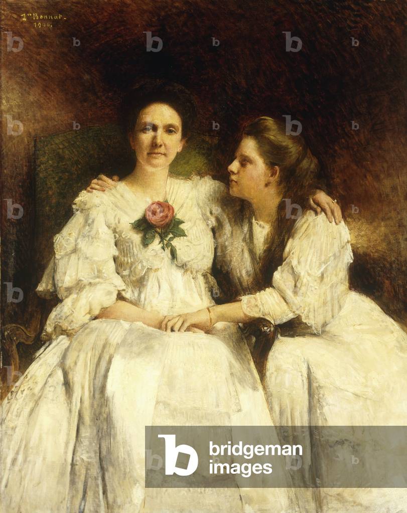 Immagine di Dipinto "madre e figlia 1905 olio su tela", 1905 di Leon Bonnant