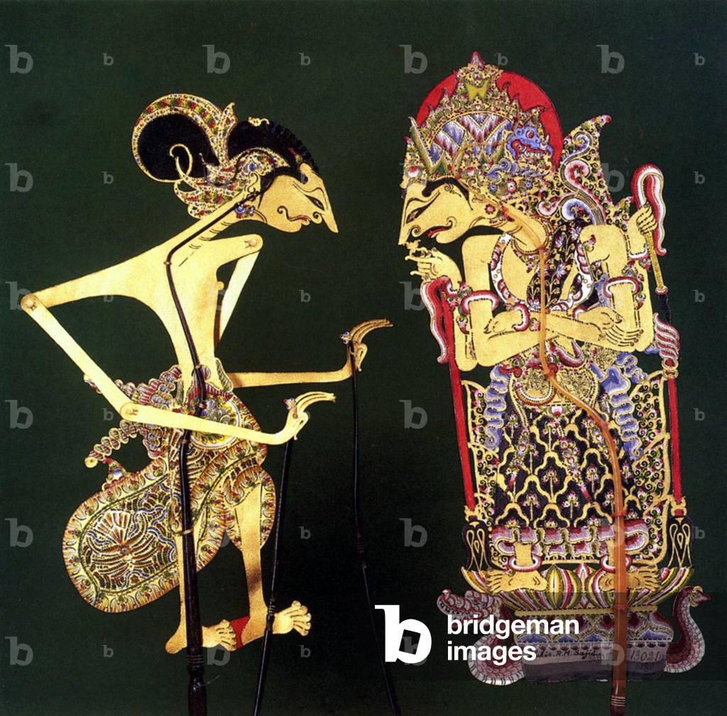 Image of Indonesia Wayang Kulit ('shadow puppet') figures from the