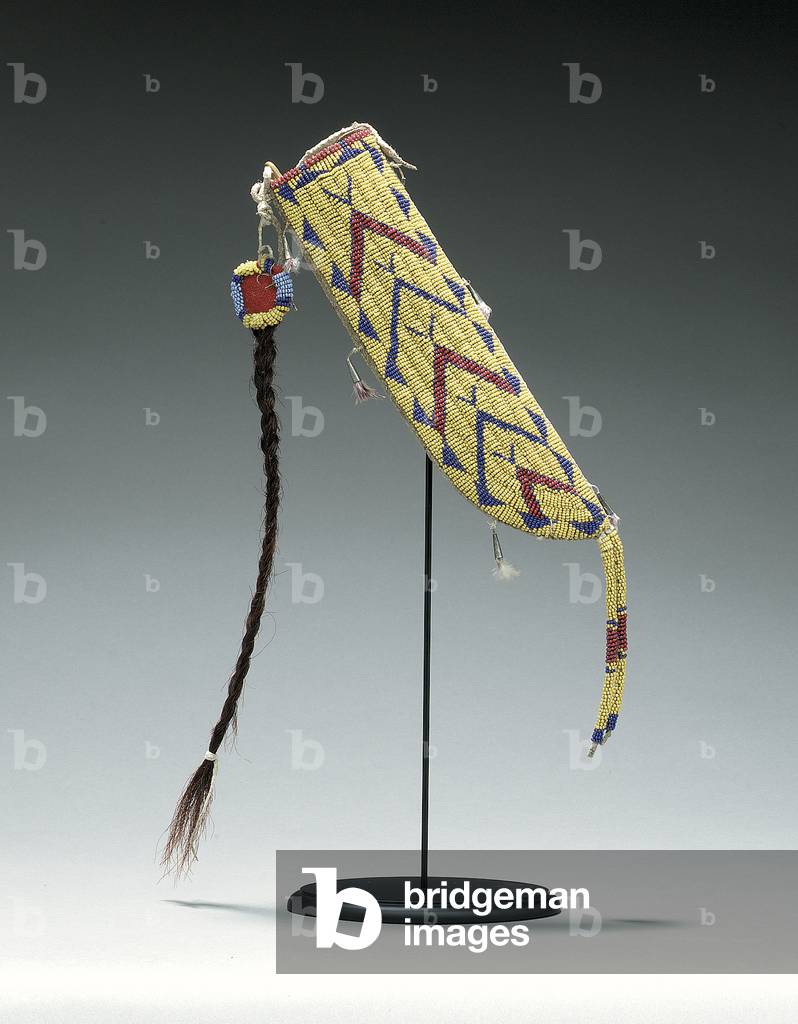Knife sheath (beaded hide)