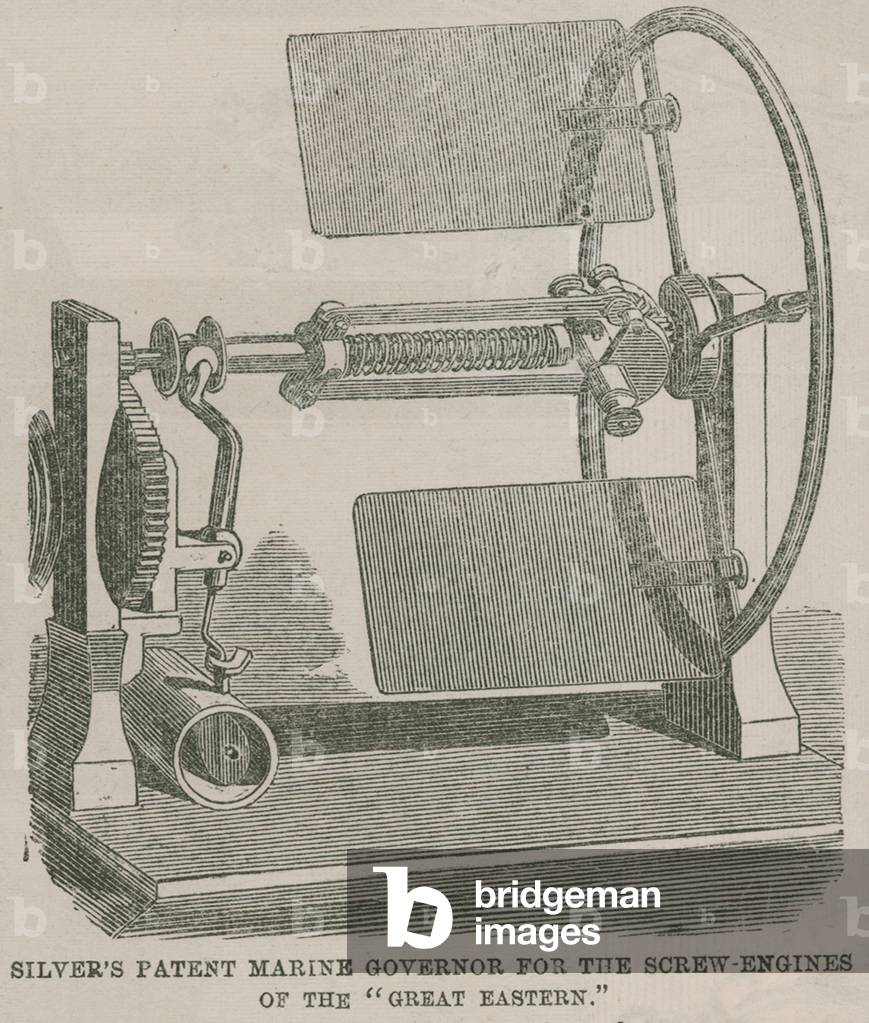 Silber's Patent Marine Gouverneur für die Schraubenmotoren des Großen Ostens (Gravur)