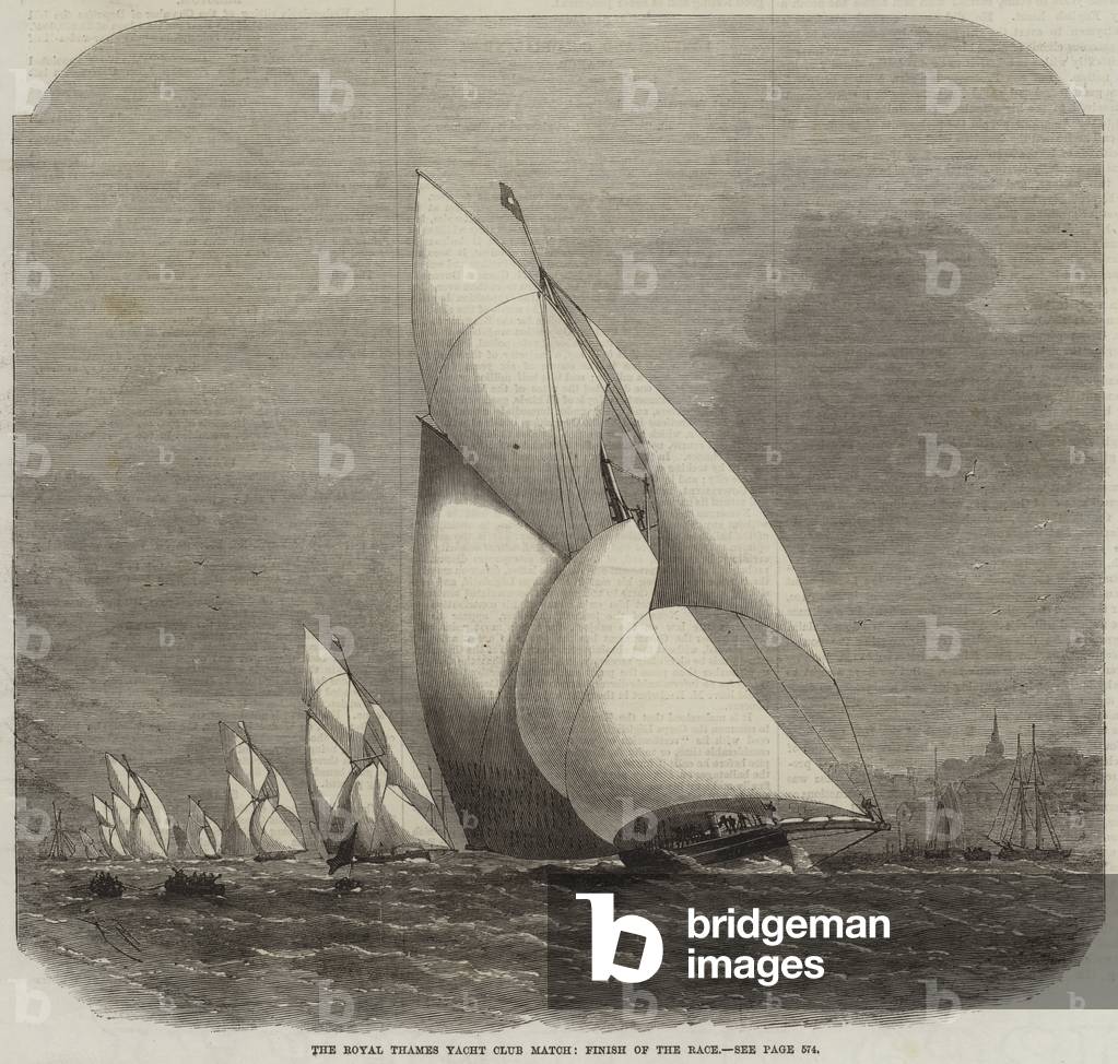 The Royal Thames Yacht Club Match, Finish of the Race (gravure)