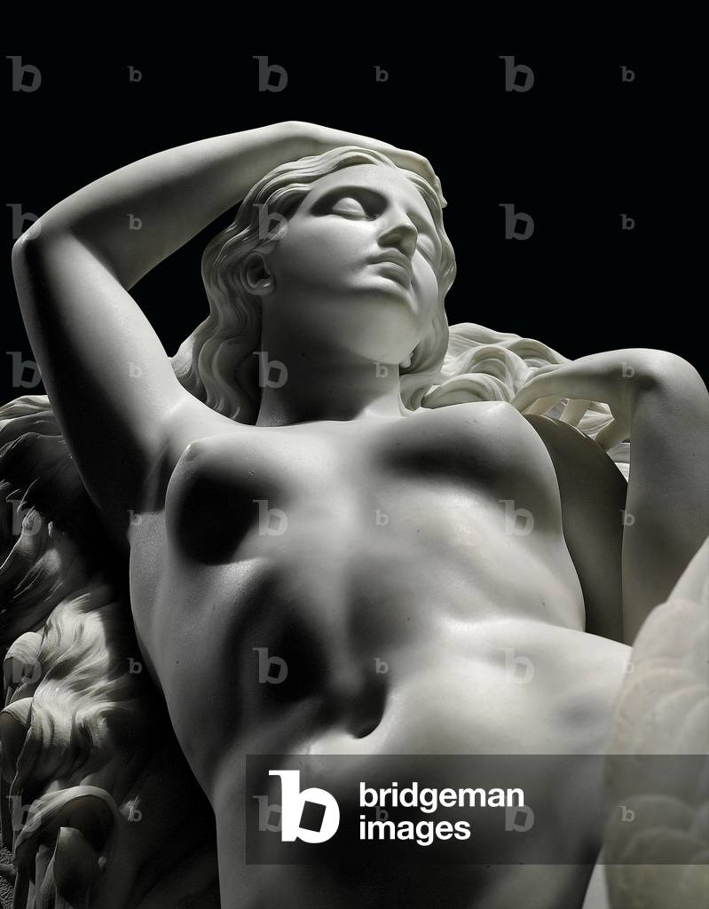 Figura a grandezza naturale di Rhodopis su zoccolo, 1862 (marmo)