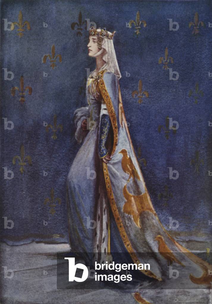 Die Königin von Richard II (Farbe litho)