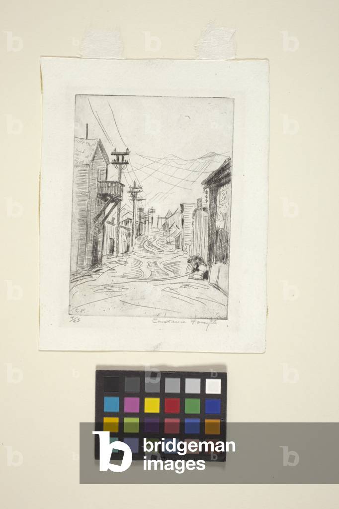 Image of Drawing depicting Street Scene 1901 by Constance Forsyth