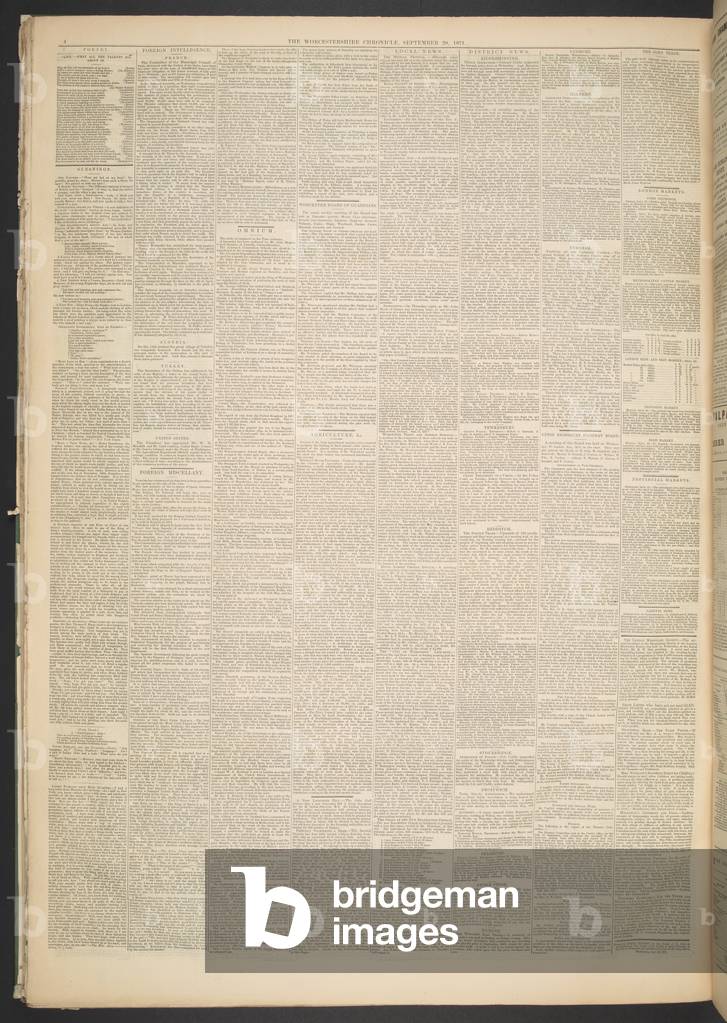 Immagine di Stampa "Cronaca del Worcestershire" 1871 di English School