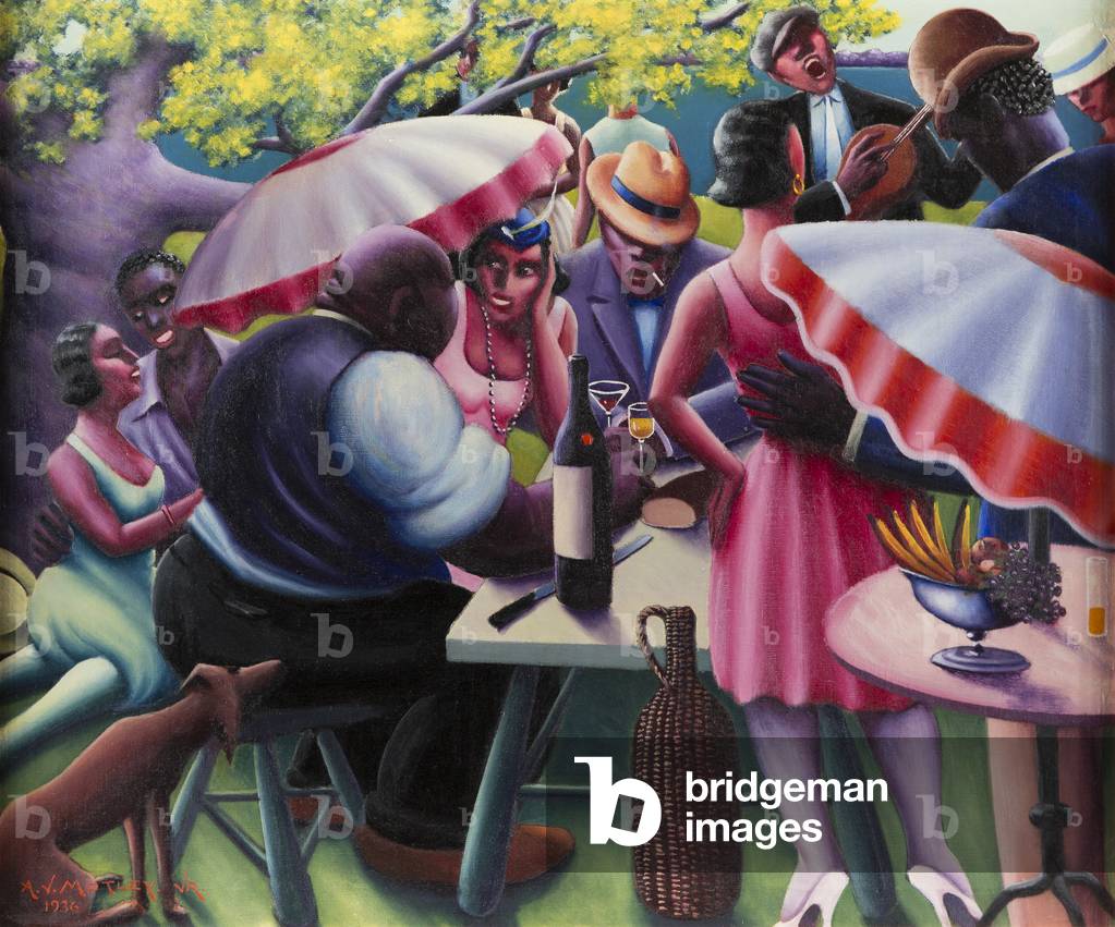 Bild von Gemälde "Das Picknick", 1936 von Archibald J. Motley Jr.