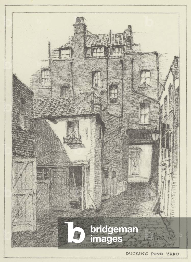 Ducking Pond Yard (litho)