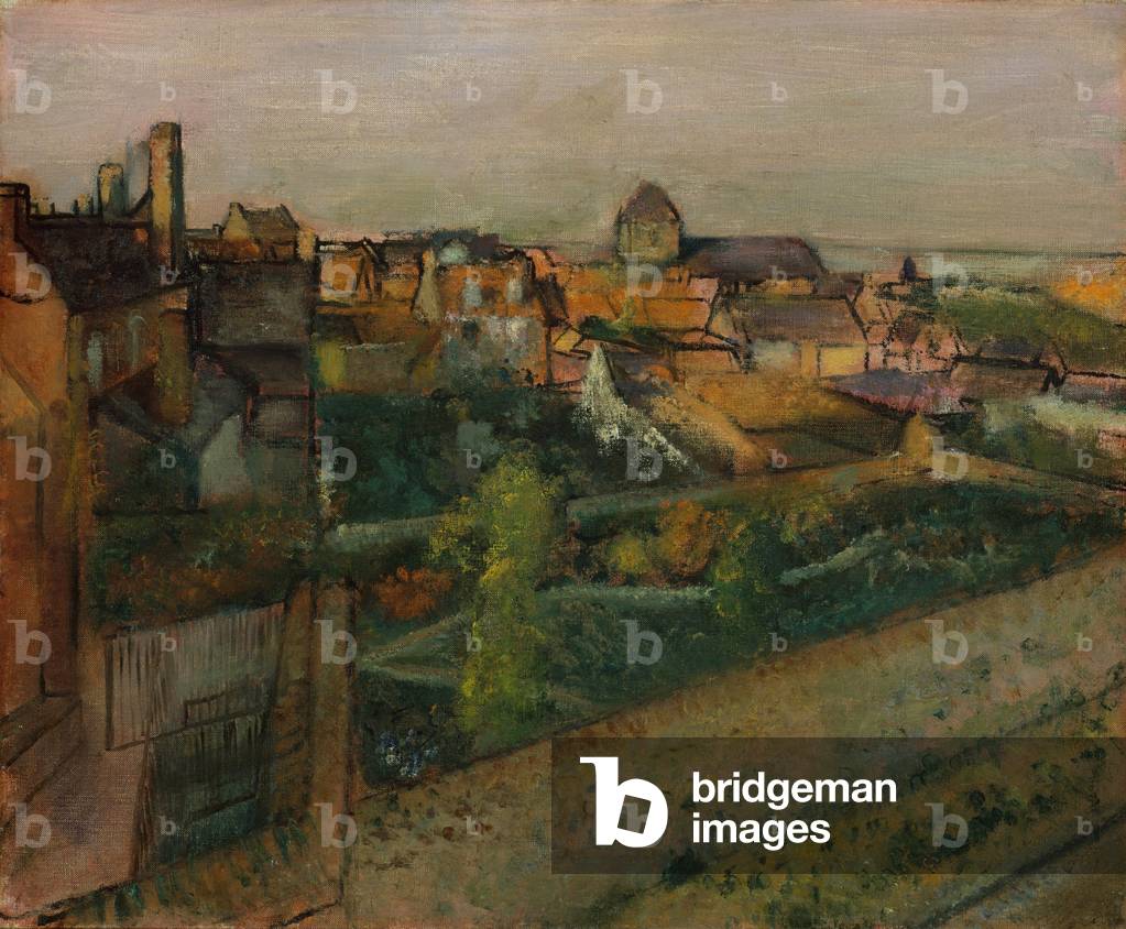 Bild von Gemälde "Ansicht von Saint-Valéry-sur-Somme" 1896 von Edgar Degas