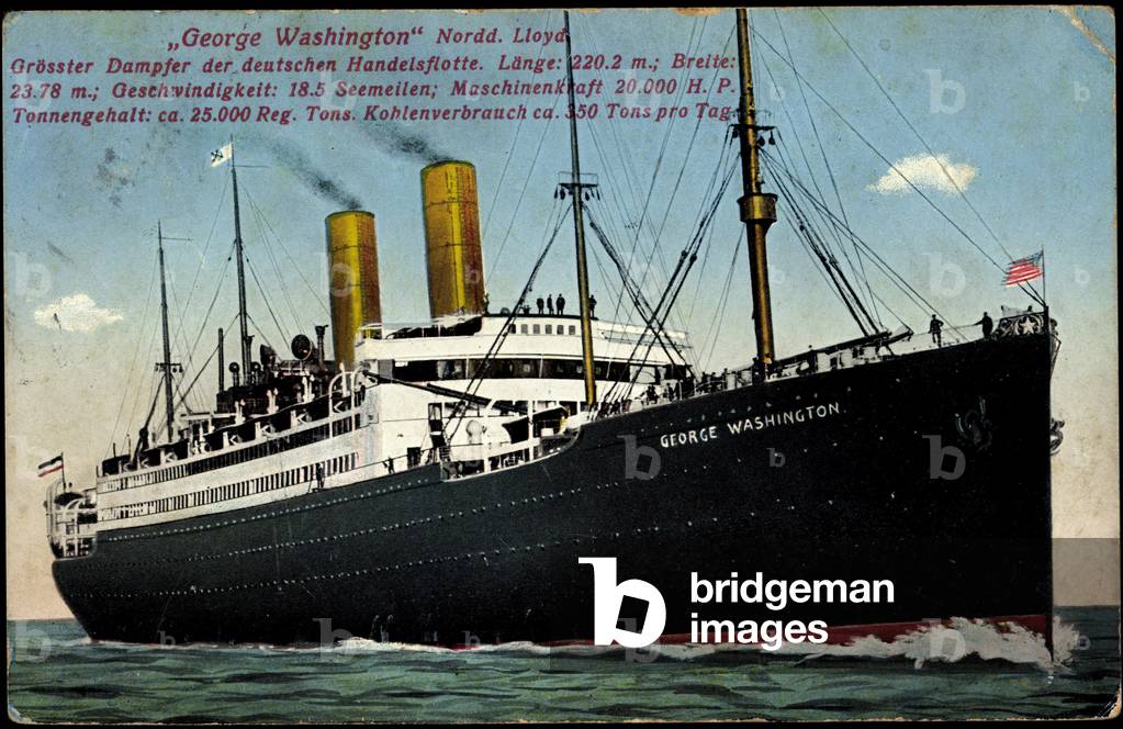 Bild von Druck "Der Dampfer George Washington"