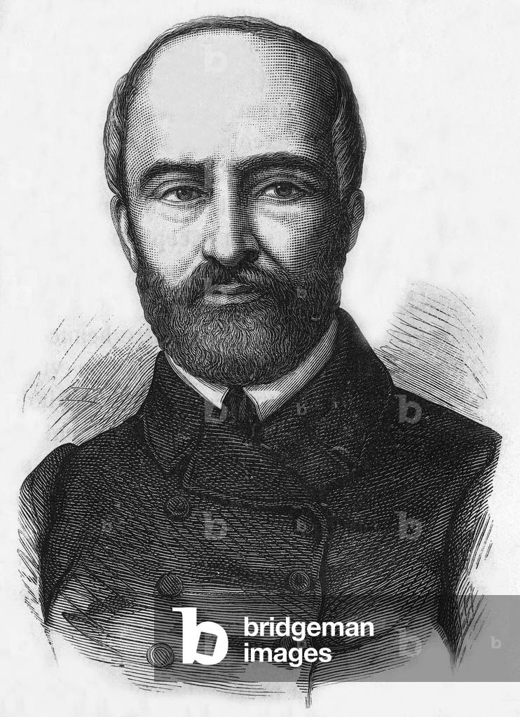 Immagine di Incisione "Giuseppe Mazzini" 1801 di French School, b/w