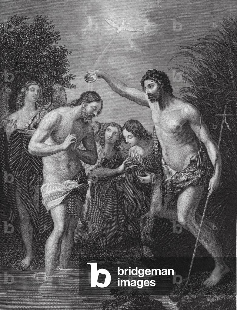 Bild von Gravur "Johannes tauft (Gravur)" von Guido Reni