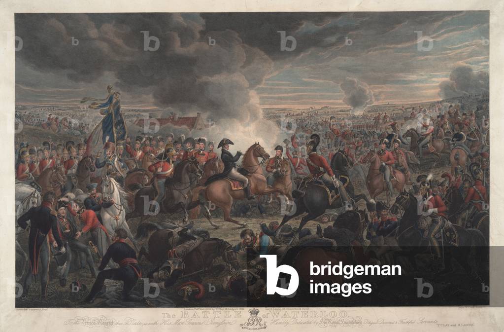 Immagine di Incisione "la battaglia di Waterloo", 1819 di Aleksandr Ivanovic Zauervejd'