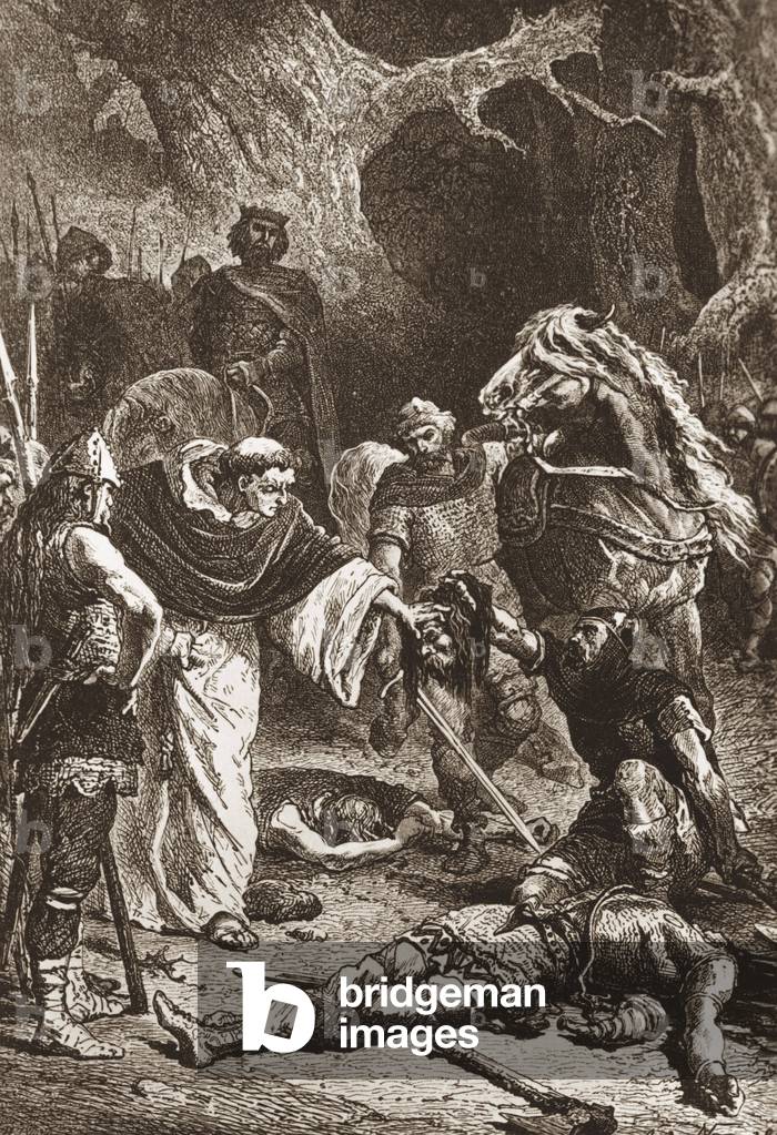 Markgraf Gero suppressed the Slavic uprising, b/w