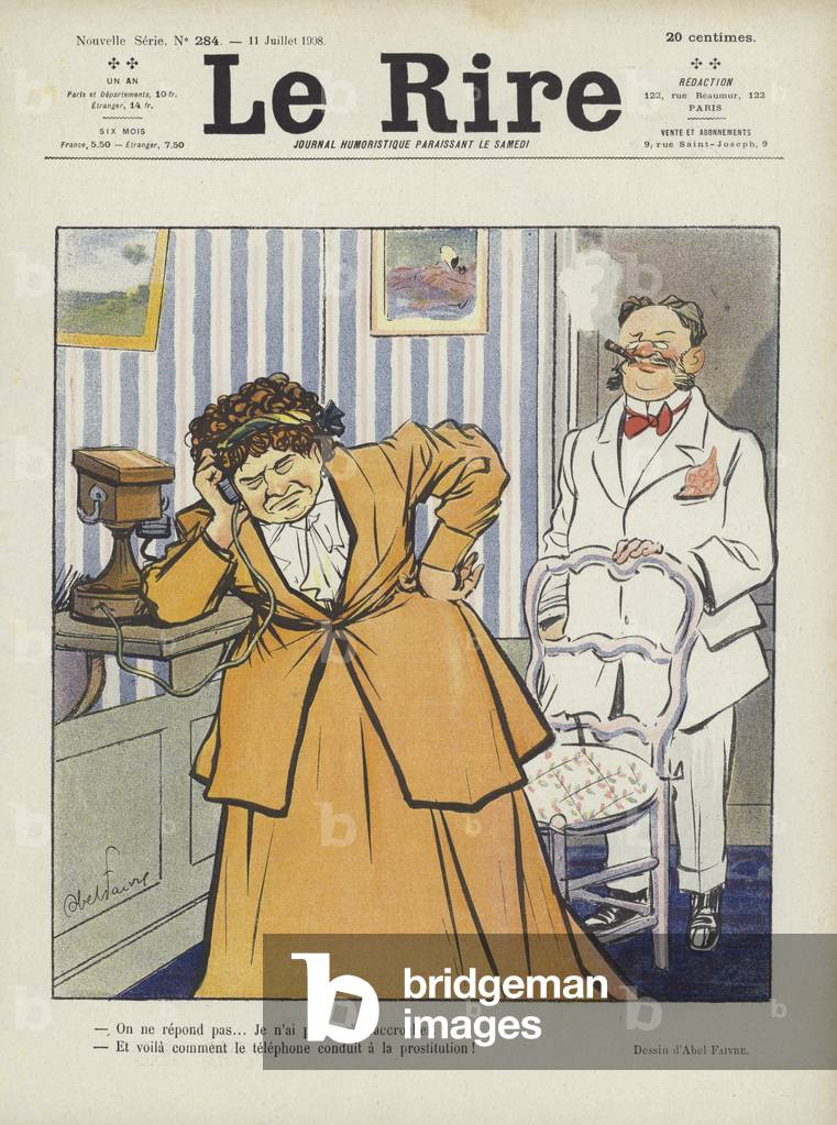"Illustrazione per Le Rire (color lito)" di Jules Abel Faivre
