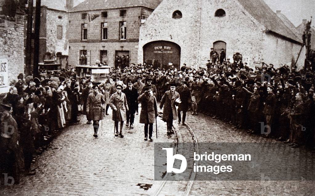 King George V visiting France after the Armistice