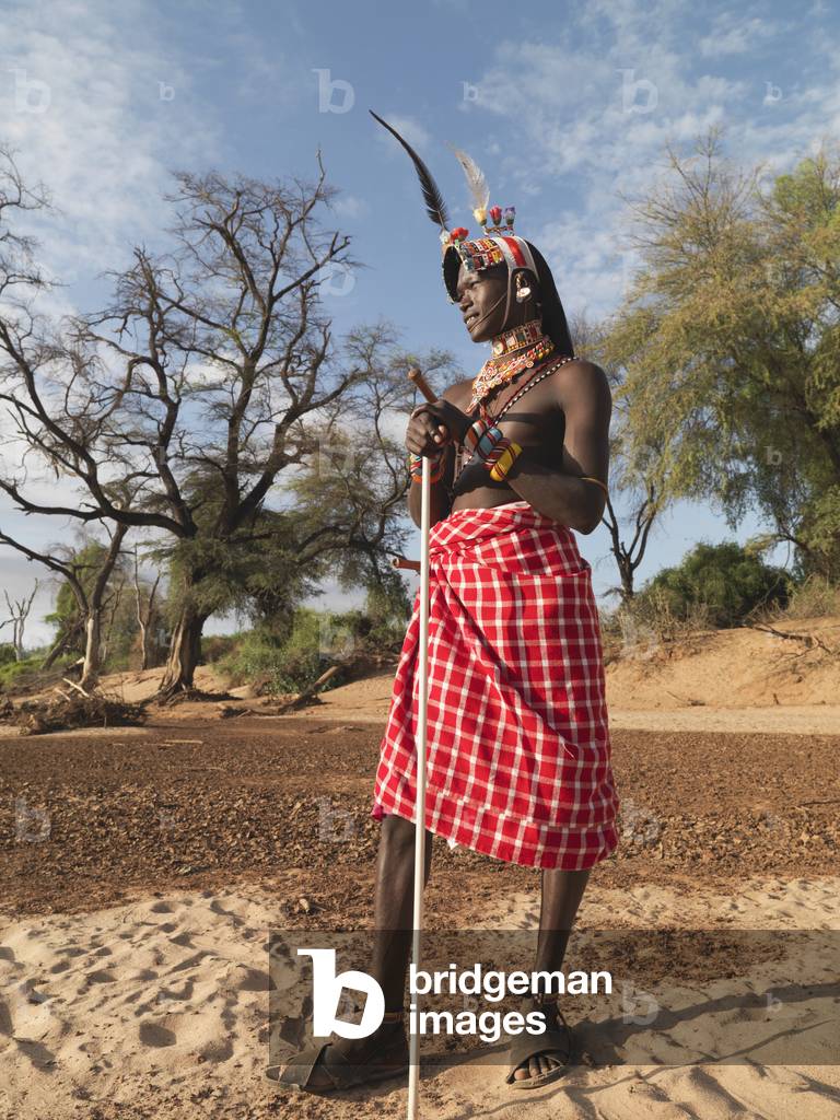 Membro della tribù Samburu, Riserva Nazionale Samburu, Kenya, Africa (foto)