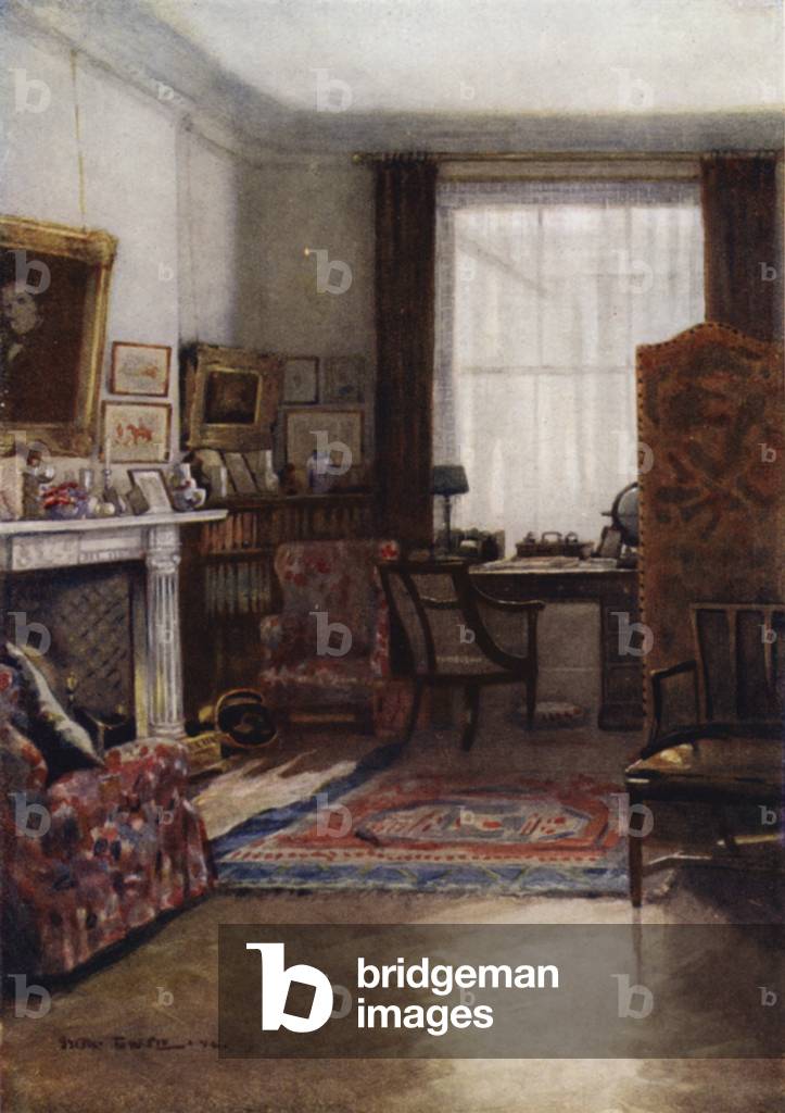 Image de Estampe représentant The Study (lithographie en couleur) 1901 par Sybil Tawse