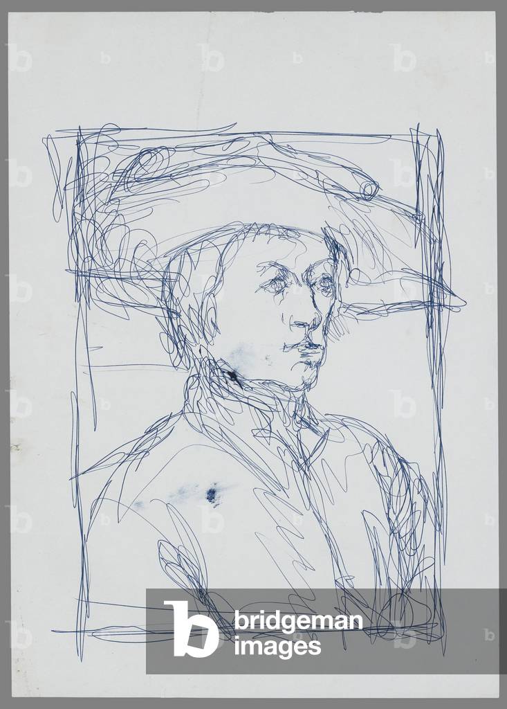 Bild von Zeichnung "Nach Dürer: Lucas van Leyden", c.1959-60 von Alberto Giacometti