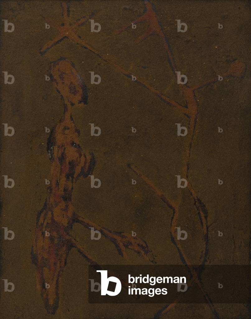 Männlich und weiblich, 1954 (Öl und Sand auf Leinwand)