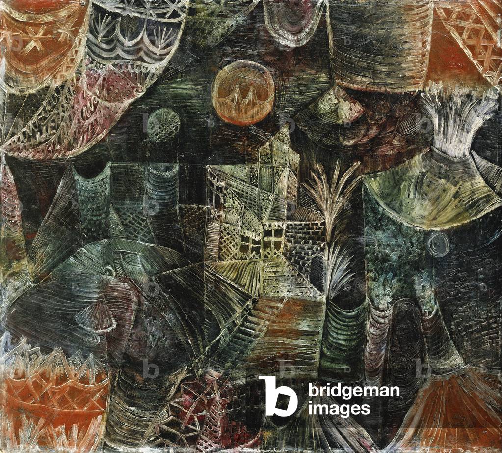 Bild von Gemälde "Bühnenbild; Buhnenlandschaft", 1922 von Paul Klee