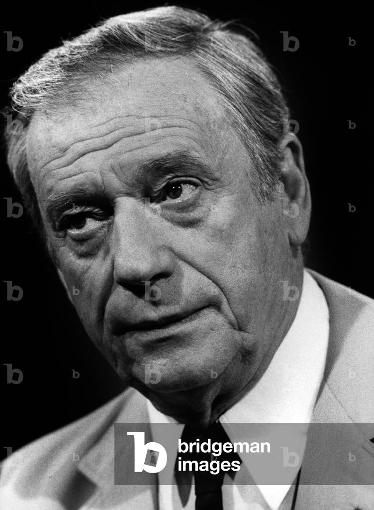 Image of Photography depicting Yves Montand by Louis Monier, b/w