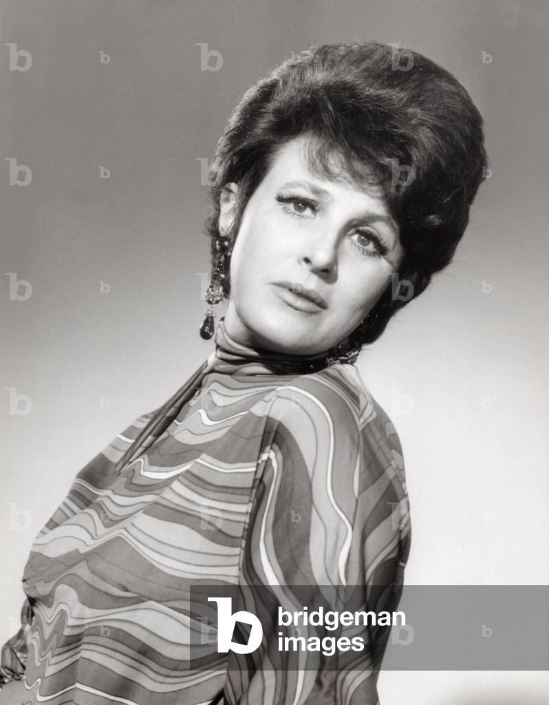 Cantante o attrice (?) Juanita, Germania intorno al 1966 (foto b/n)