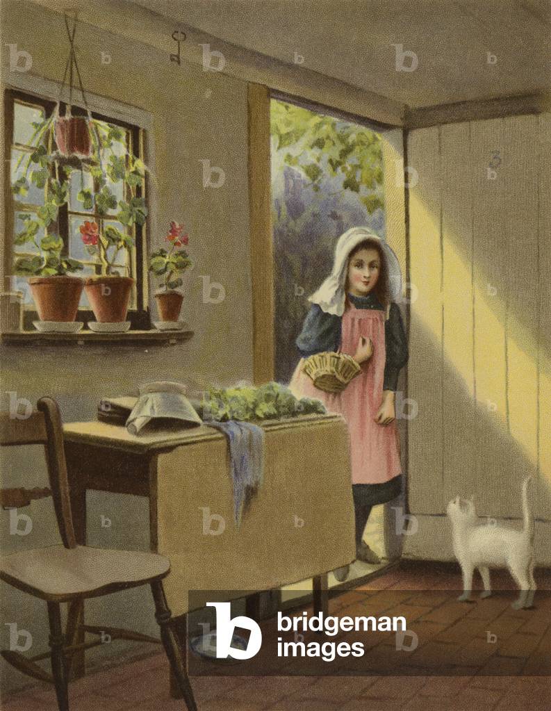 C'e' qualcuno in casa? (cromolito)