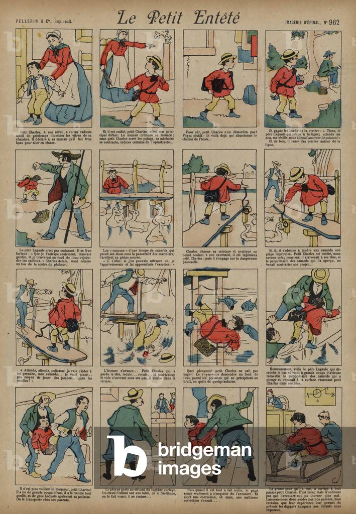 Il bambino intenzionale (incisione colorata)