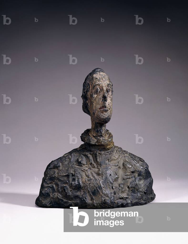 Immagine di Scultura "Testa di Diego con collare arrotolato", 1951 di Alberto Giacometti