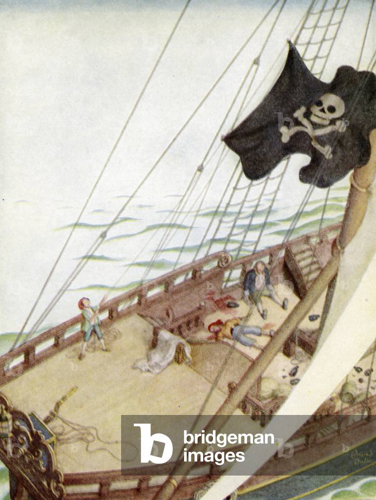 Immagine di Stampa "L'isola del tesoro di Robert Louis Stevenson" 1927 di Edmund Dulac
