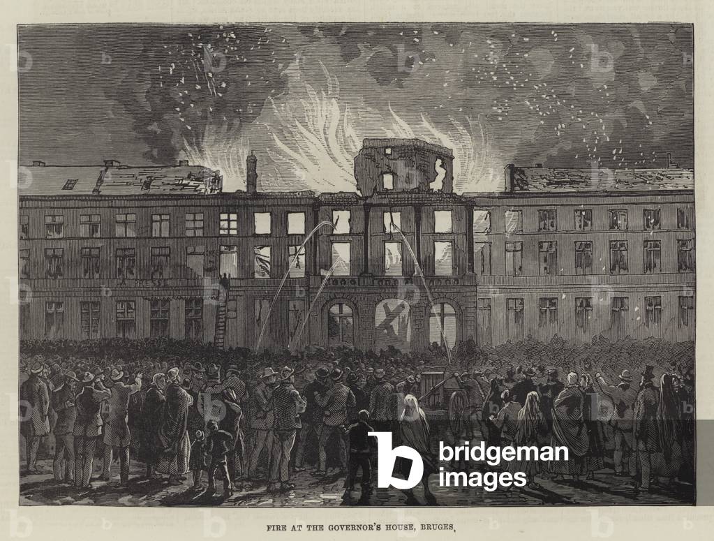 "Feuer im Haus des Gouverneurs" 1878 von English School