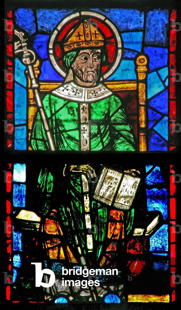 Window w235 depicting a prophet (stained glass) by French Artist