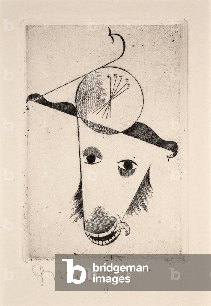 Tierkopf, 1921 (Radierung)