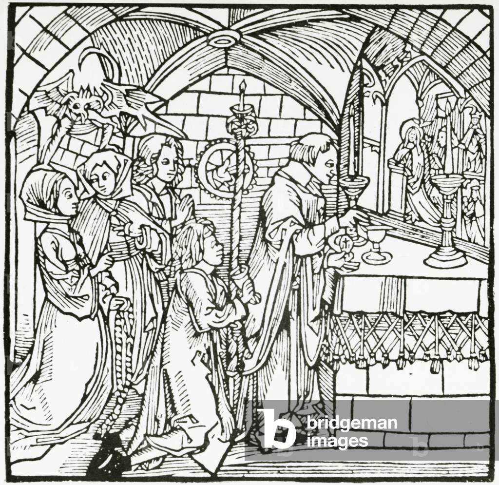 Rappresentazione di stregoneria. XVI secolo (incisione)