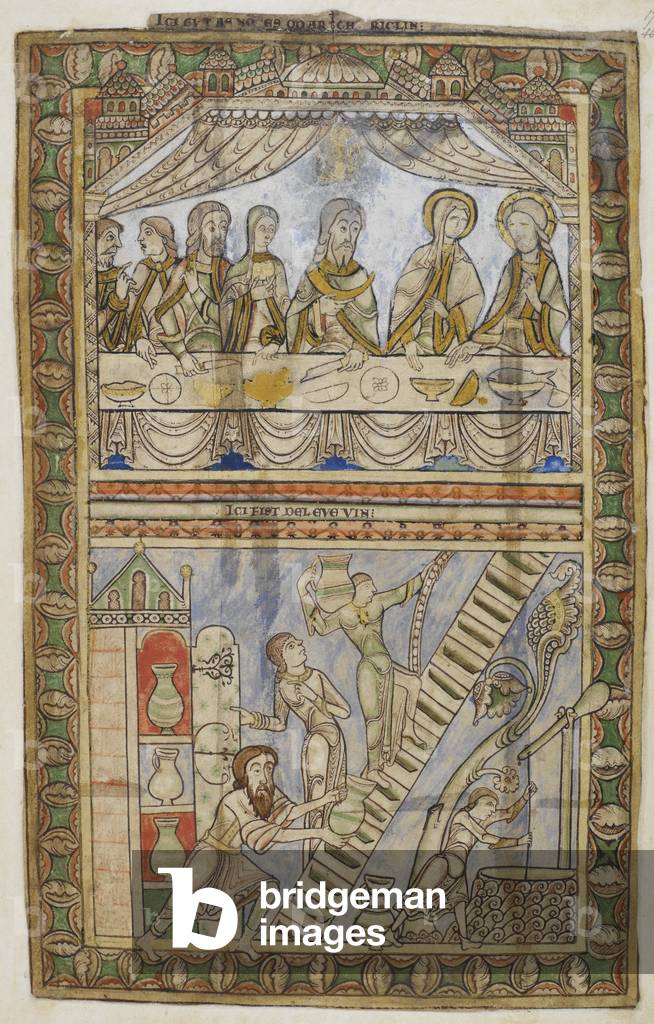 Above; the Marriage at Cana. Seated at the table