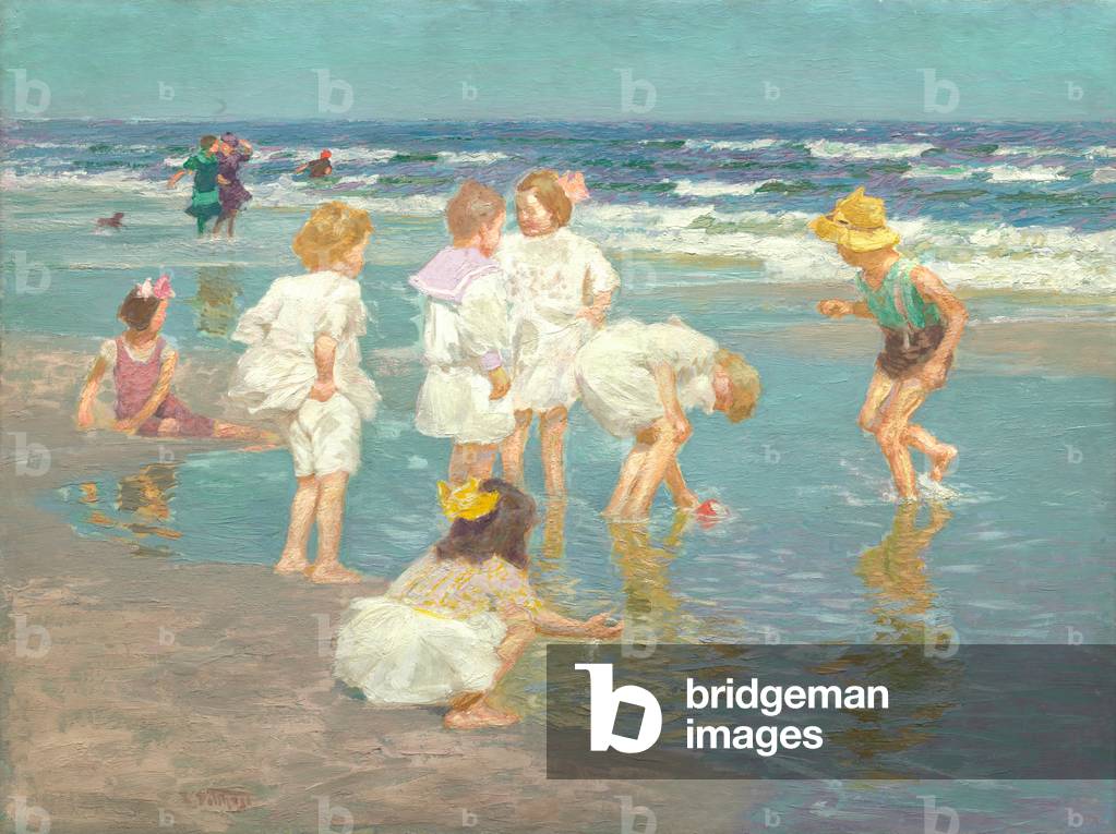 Una vacanza, c. 1915 (olio su tela)