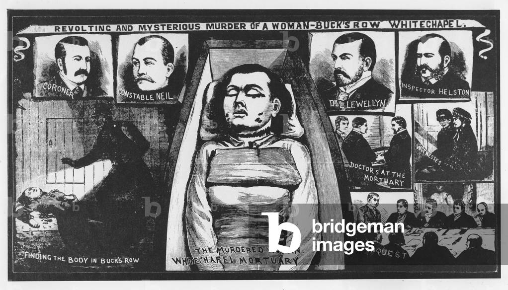 Image of Jack the Ripper: contemporary engraving depicting the corpse ...